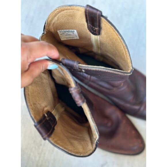 Double-H 1678 Work Western Brown Leather Cowboy Work Boots Men’s Size 11D USA